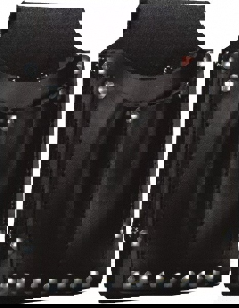 Tool Pouch: 3 Pockets, Leather, Black